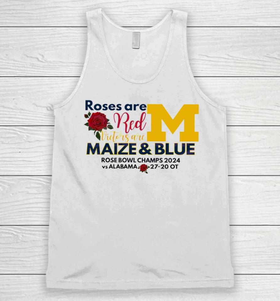 Roses Are Red Victors Are Maize And Blue Unisex Tank Top