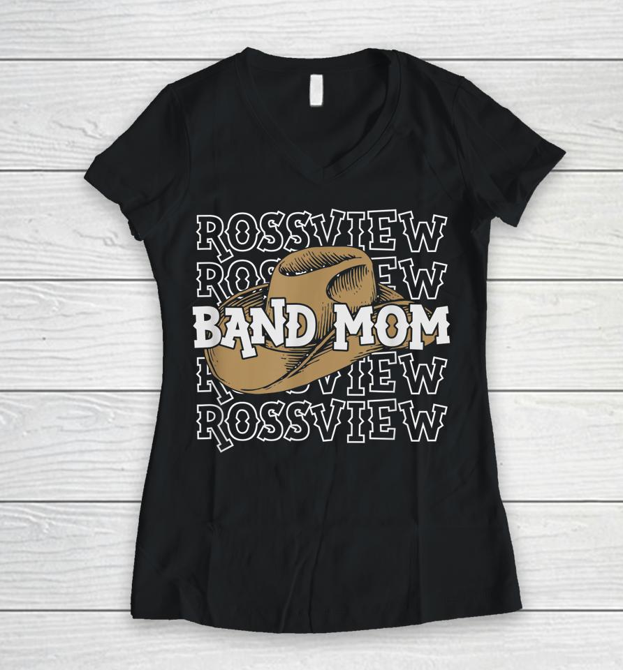 Rossview Band Mom Women V-Neck T-Shirt