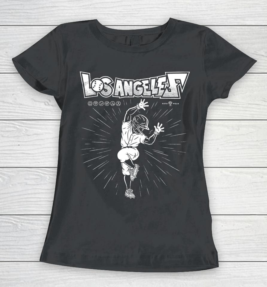 Rotowear Shohei Ohtani Los Angeles Hip Lock Women T-Shirt
