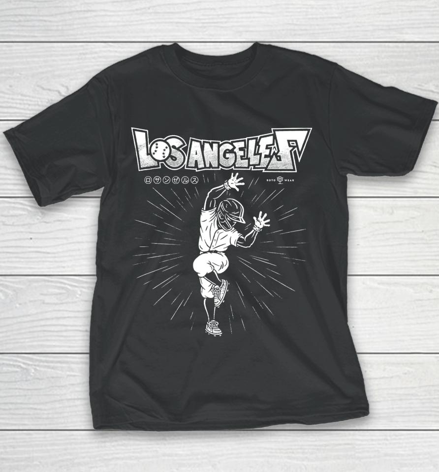 Rotowear Shohei Ohtani Los Angeles Hip Lock Youth T-Shirt