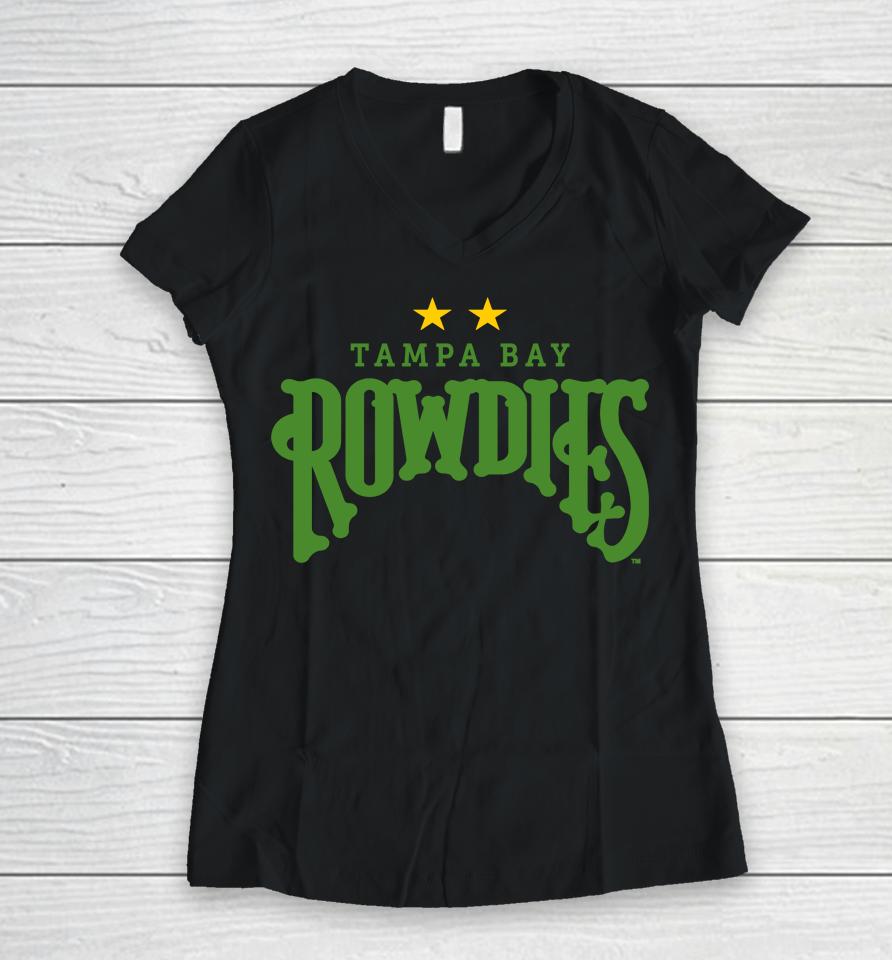 Rowdies 2 Star Women V-Neck T-Shirt