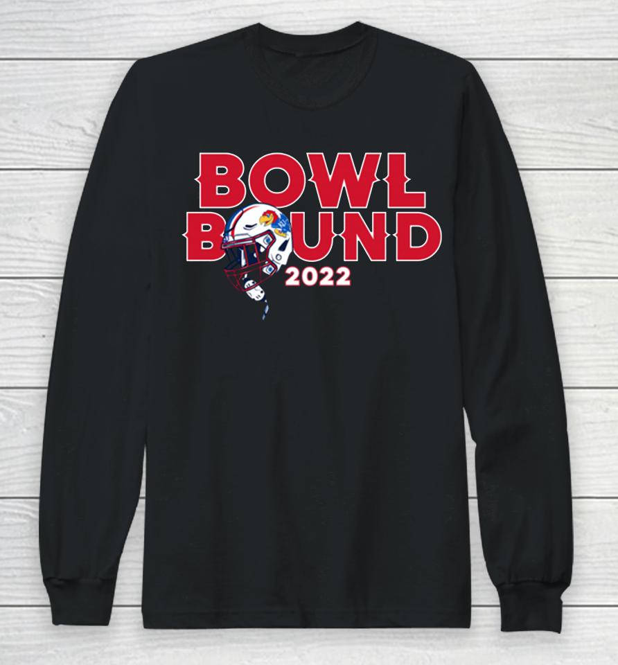 Royal Kansas Jayhawks 2022 Helmet Ncaa Bowl Bound Long Sleeve T-Shirt