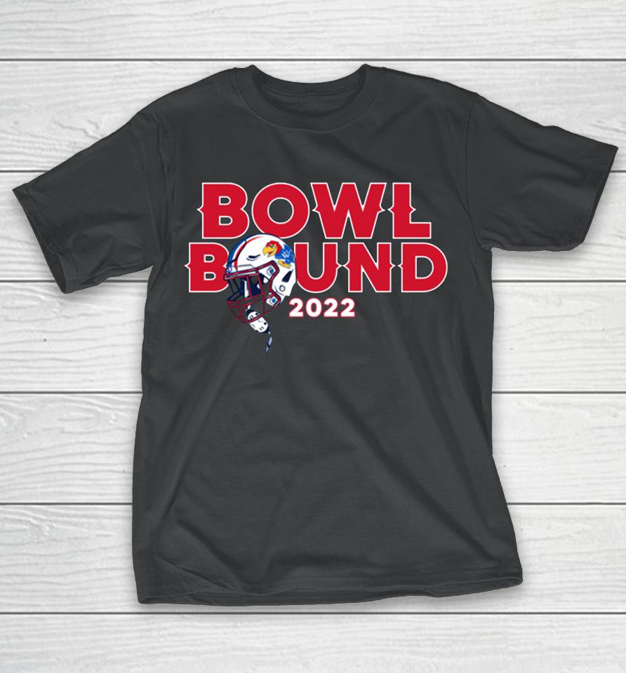 Royal Kansas Jayhawks 2022 Helmet Ncaa Bowl Bound T-Shirt