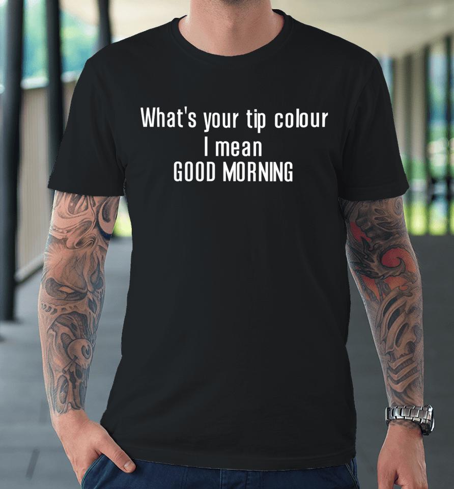 Ruleece What’s Your Tip Colour I Mean Good Morning Premium T-Shirt