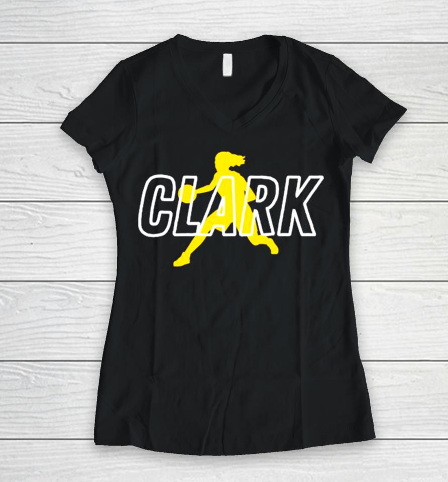Run Clark Play Basketball Ncaa Iowa Hawkeyes Women V-Neck T-Shirt