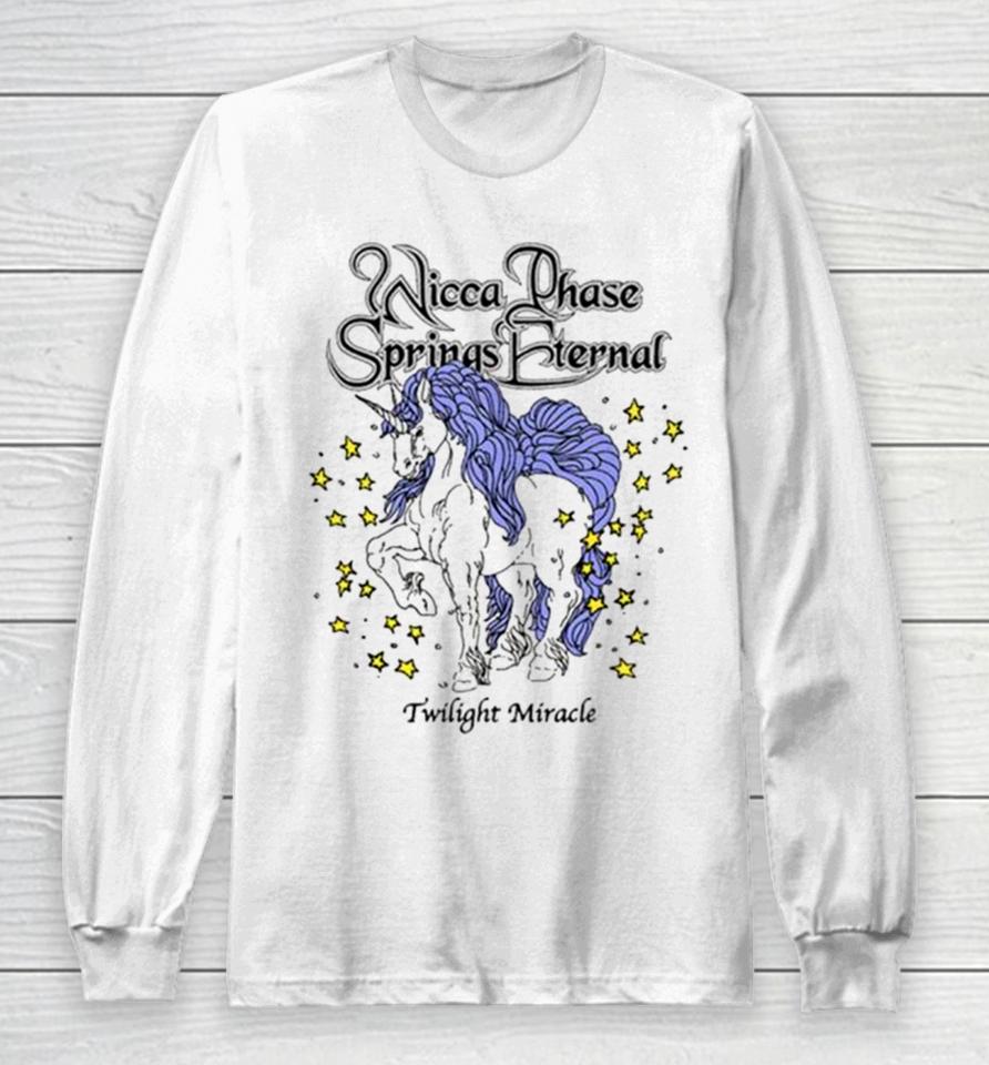 Run For Cover Records Merch Store Wicca Phase Springs Eternal Twilight Miracle Unicorn Long Sleeve T-Shirt