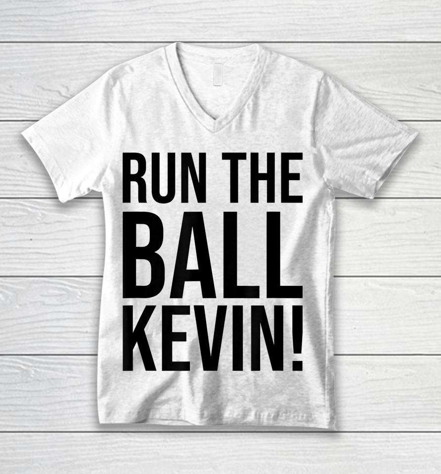Run The Ball Kevin Unisex V-Neck T-Shirt