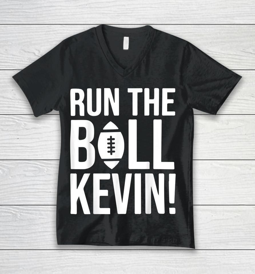 Run The Ball Kevin Unisex V-Neck T-Shirt