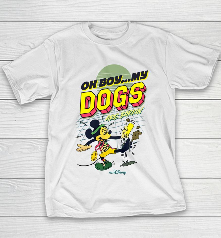 Rundisney Expo Oh Boy My Dogs Are Barking Youth T-Shirt