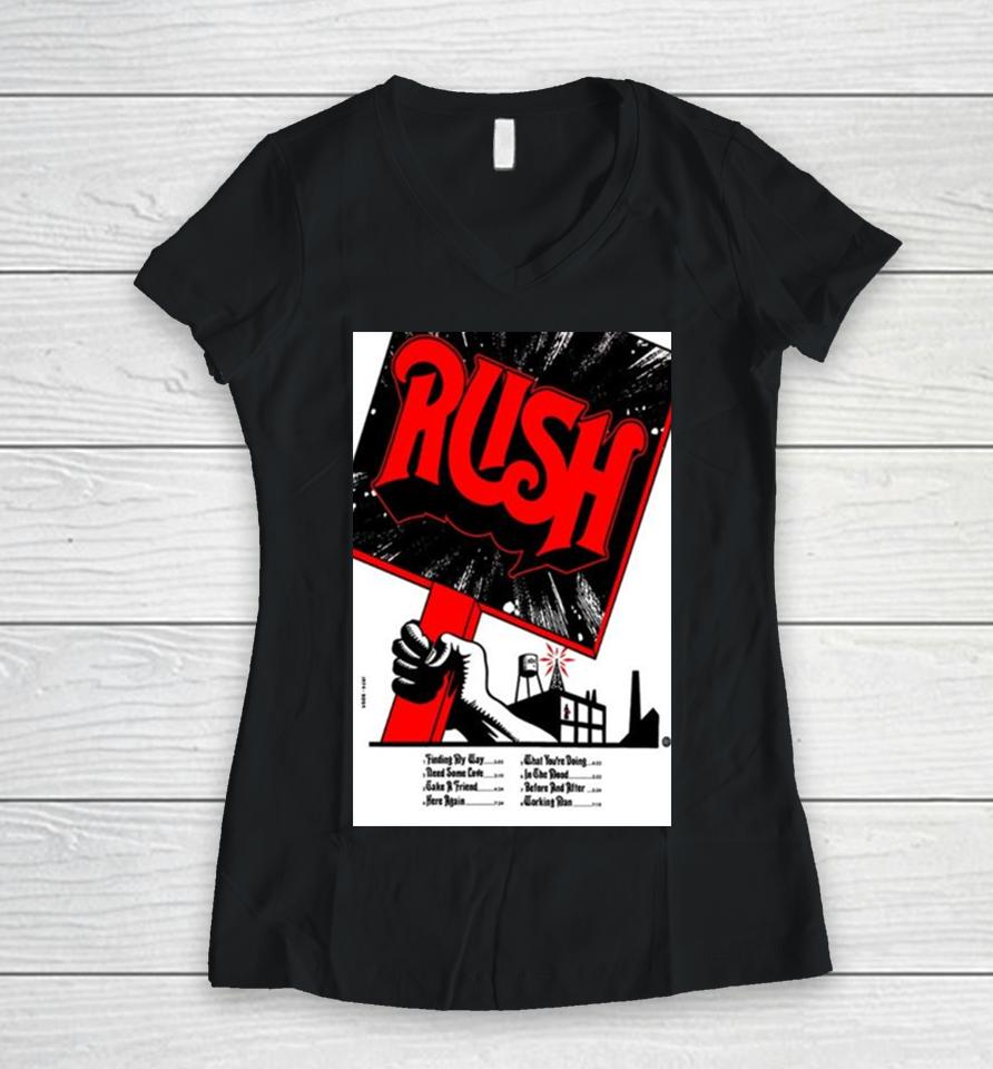 Rush 50Th Anniversary 1974 2024 Women V-Neck T-Shirt