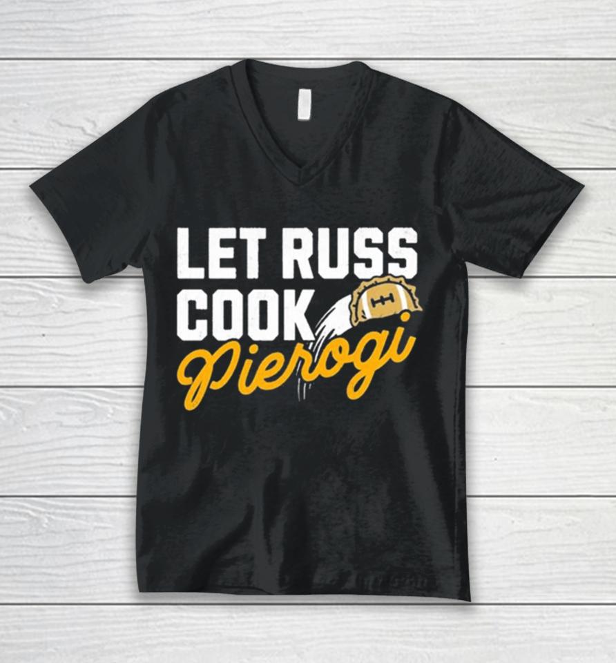 Russell Wilson Let Russ Cook Pierogi Unisex V-Neck T-Shirt