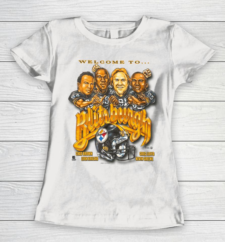 Russell Wilson Wearing Welcome To Blitzburgh Women T-Shirt