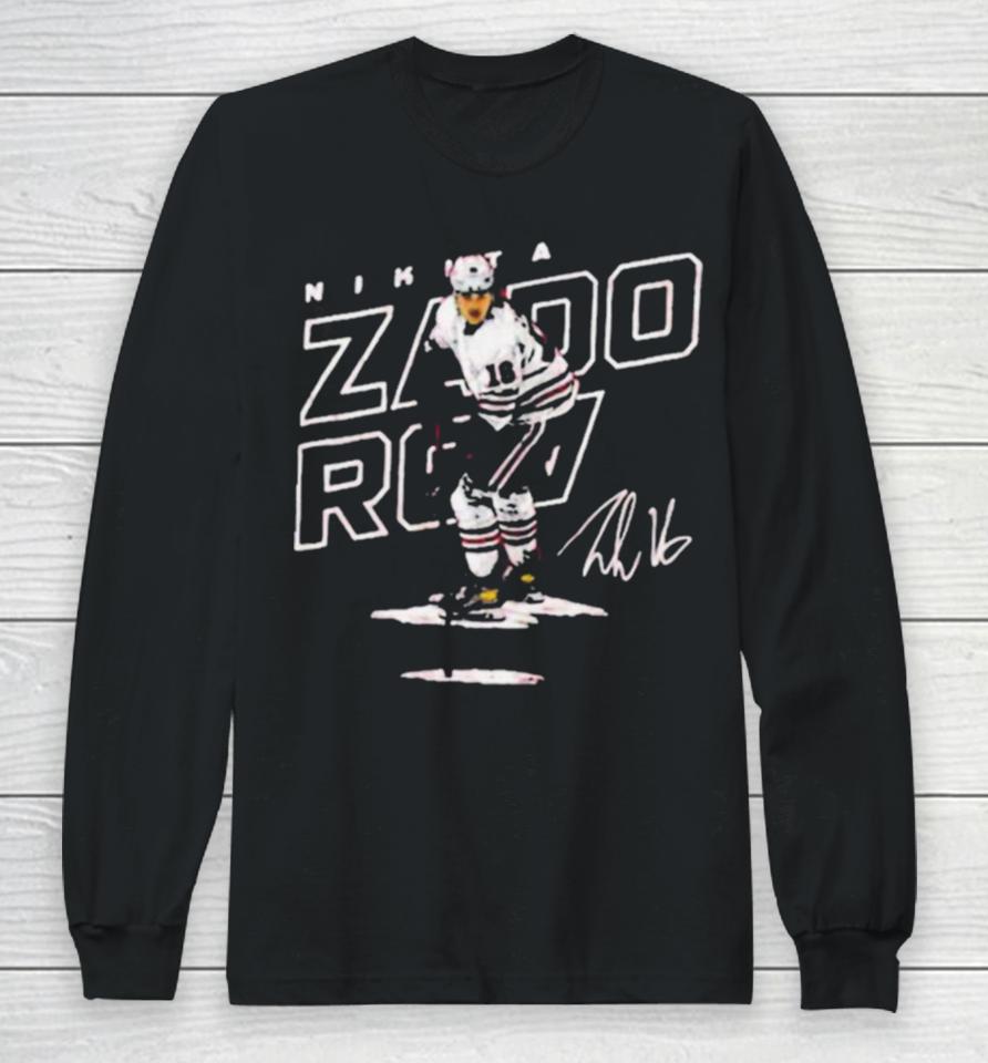 Russian Professional Ice Hockey Defenceman For The Vancouver Canucks Signature Nikita Zadorov Long Sleeve T-Shirt