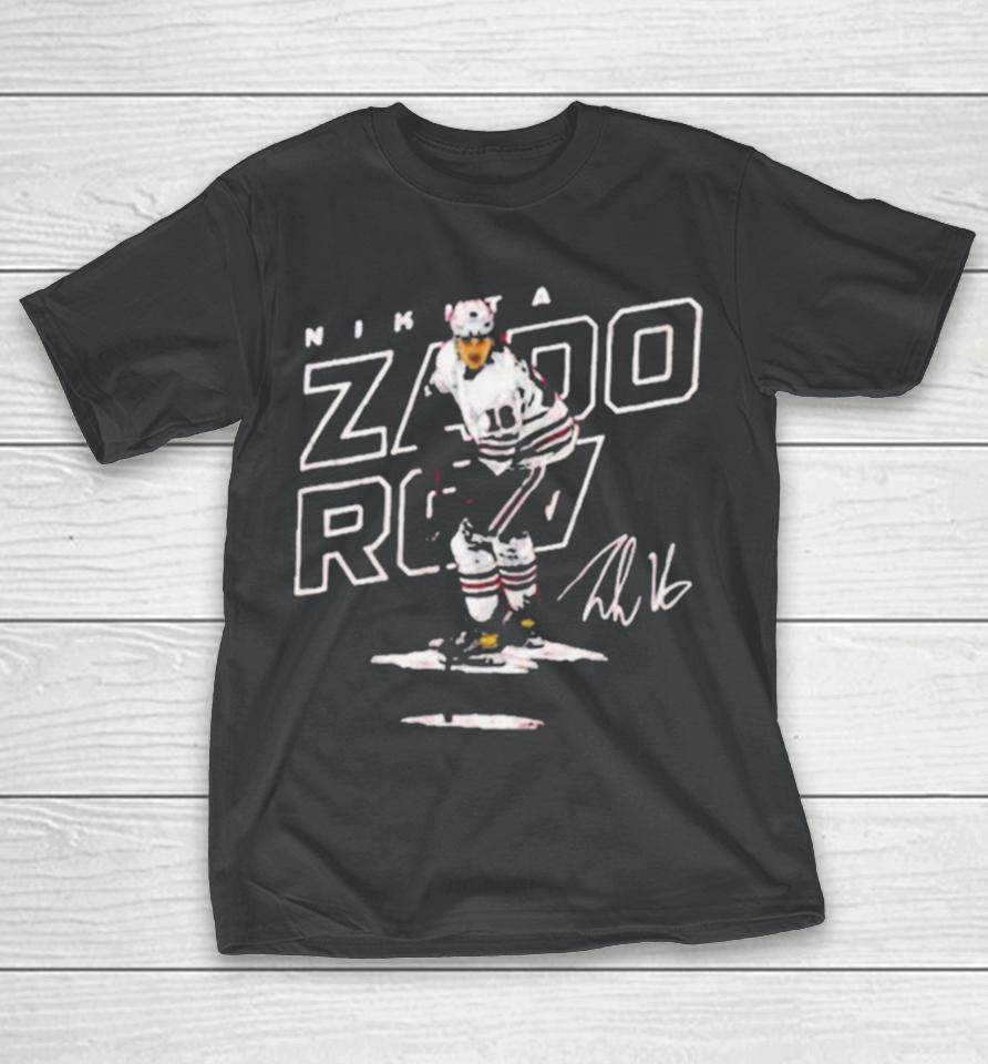 Russian Professional Ice Hockey Defenceman For The Vancouver Canucks Signature Nikita Zadorov T-Shirt