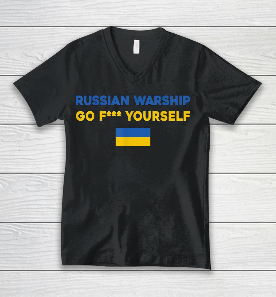 Russian Warship Go F Yourself Unisex V-Neck T-Shirt