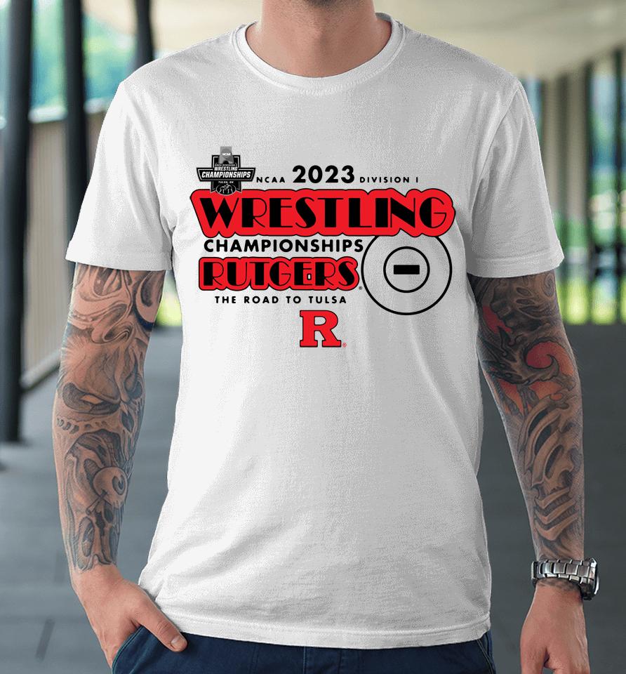 Rutgers Scarlet Knights 2023 Wrestling Road To Tulsa Premium T-Shirt