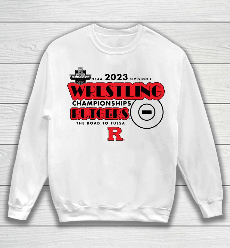 Rutgers Scarlet Knights 2023 Wrestling Road To Tulsa Sweatshirt