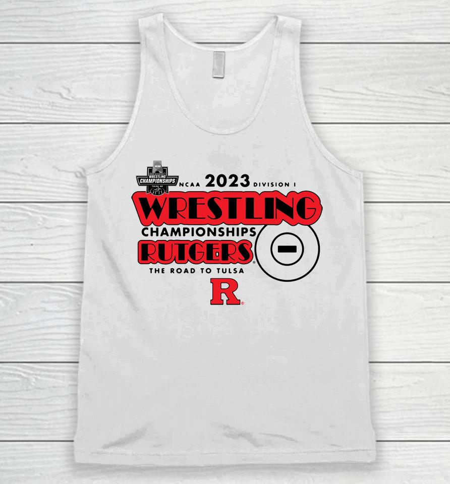 Rutgers Scarlet Knights 2023 Wrestling Road To Tulsa Unisex Tank Top