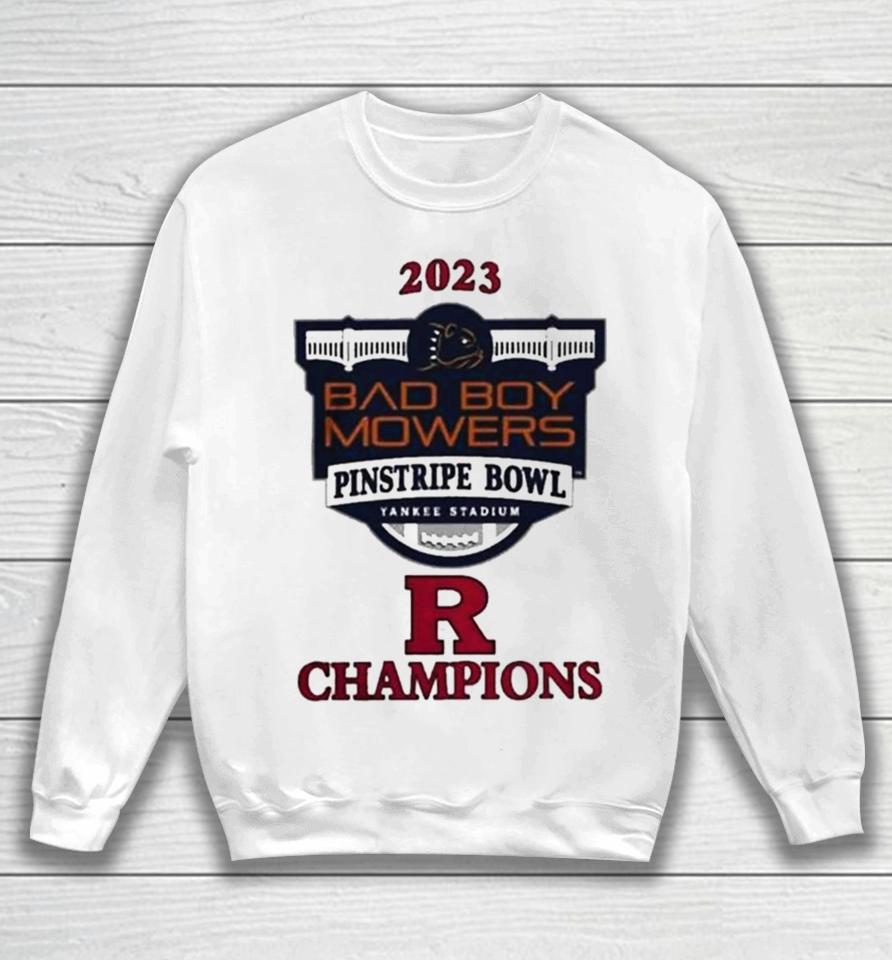 Rutgers Scarlet Knights Champions 2023 Pinstripe Bowl Sweatshirt