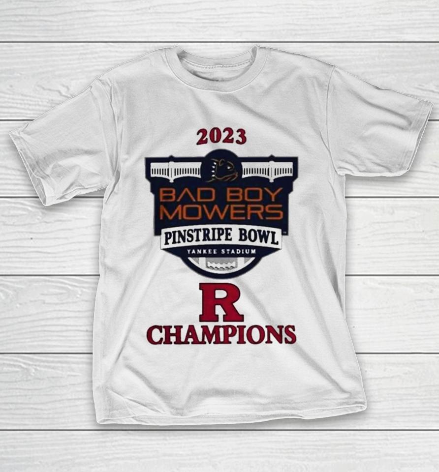 Rutgers Scarlet Knights Champions 2023 Pinstripe Bowl T-Shirt
