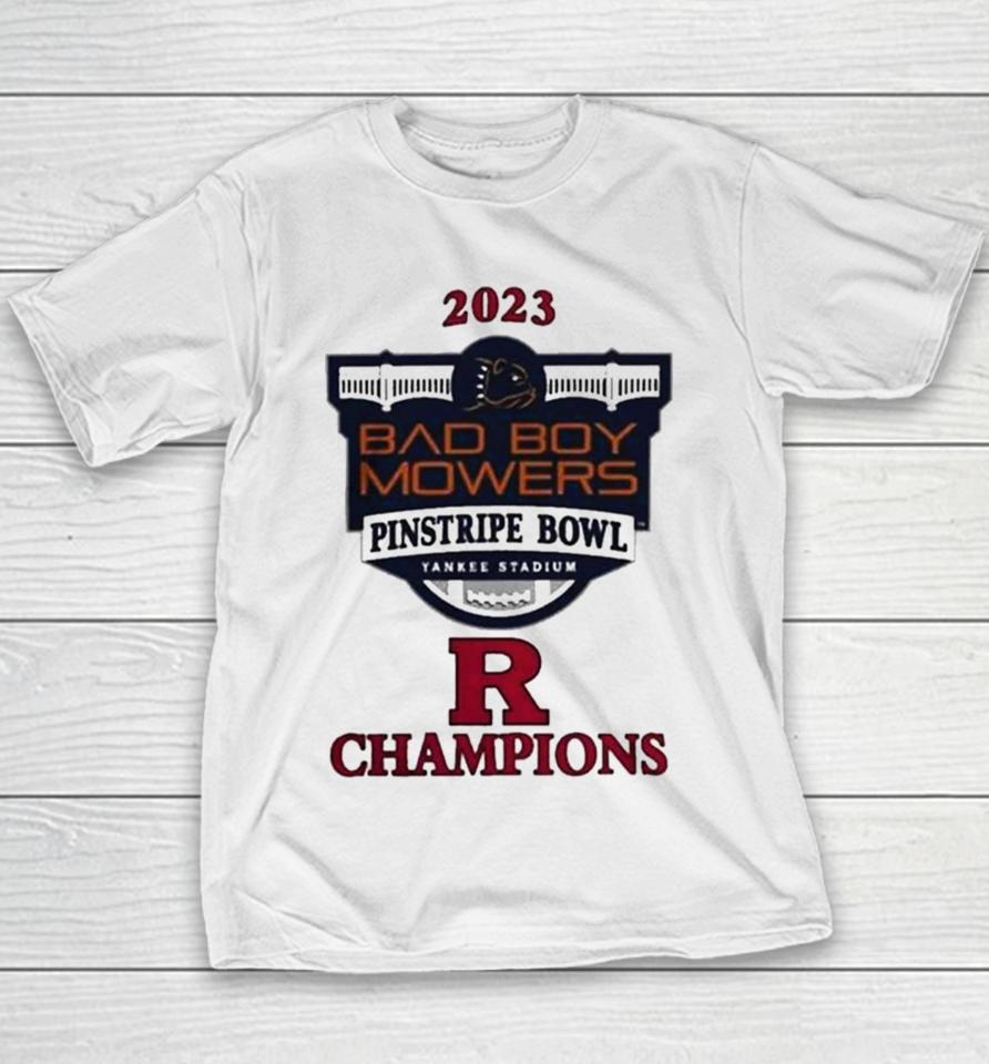 Rutgers Scarlet Knights Champions 2023 Pinstripe Bowl Youth T-Shirt