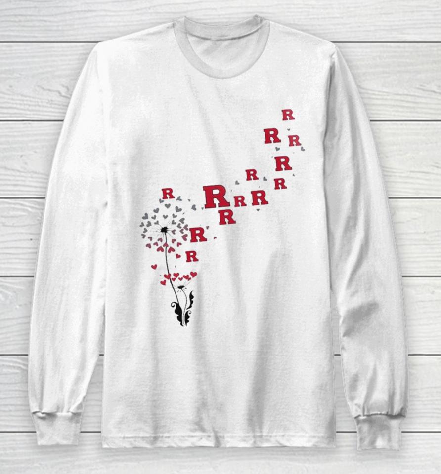 Rutgers Scarlet Knights Dandelion Flower 2023 Long Sleeve T-Shirt
