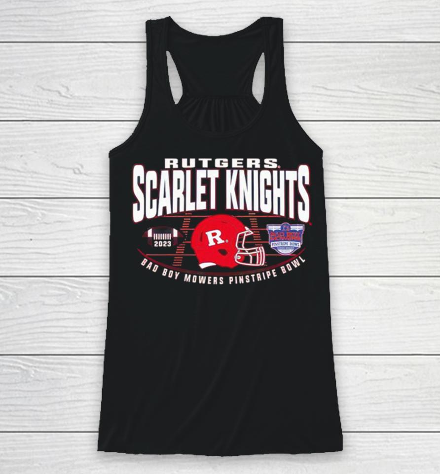 Rutgers Scarlet Knights Football 2023 Bad Boy Mowers Pinstripe Bowl Champions Racerback Tank