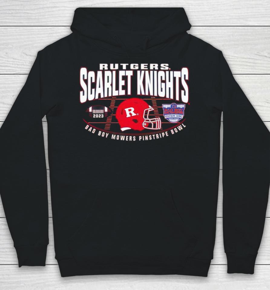 Rutgers Scarlet Knights Football 2023 Bad Boy Mowers Pinstripe Bowl Champions Hoodie