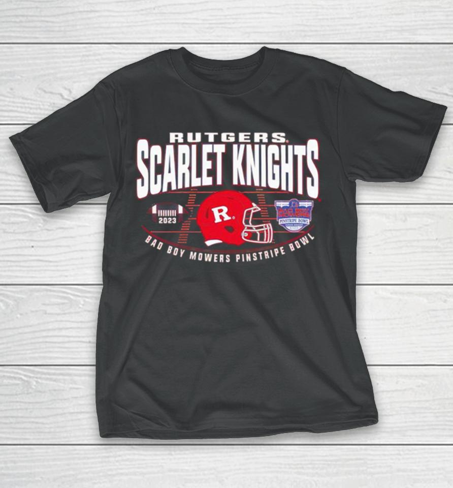 Rutgers Scarlet Knights Football 2023 Bad Boy Mowers Pinstripe Bowl Champions T-Shirt