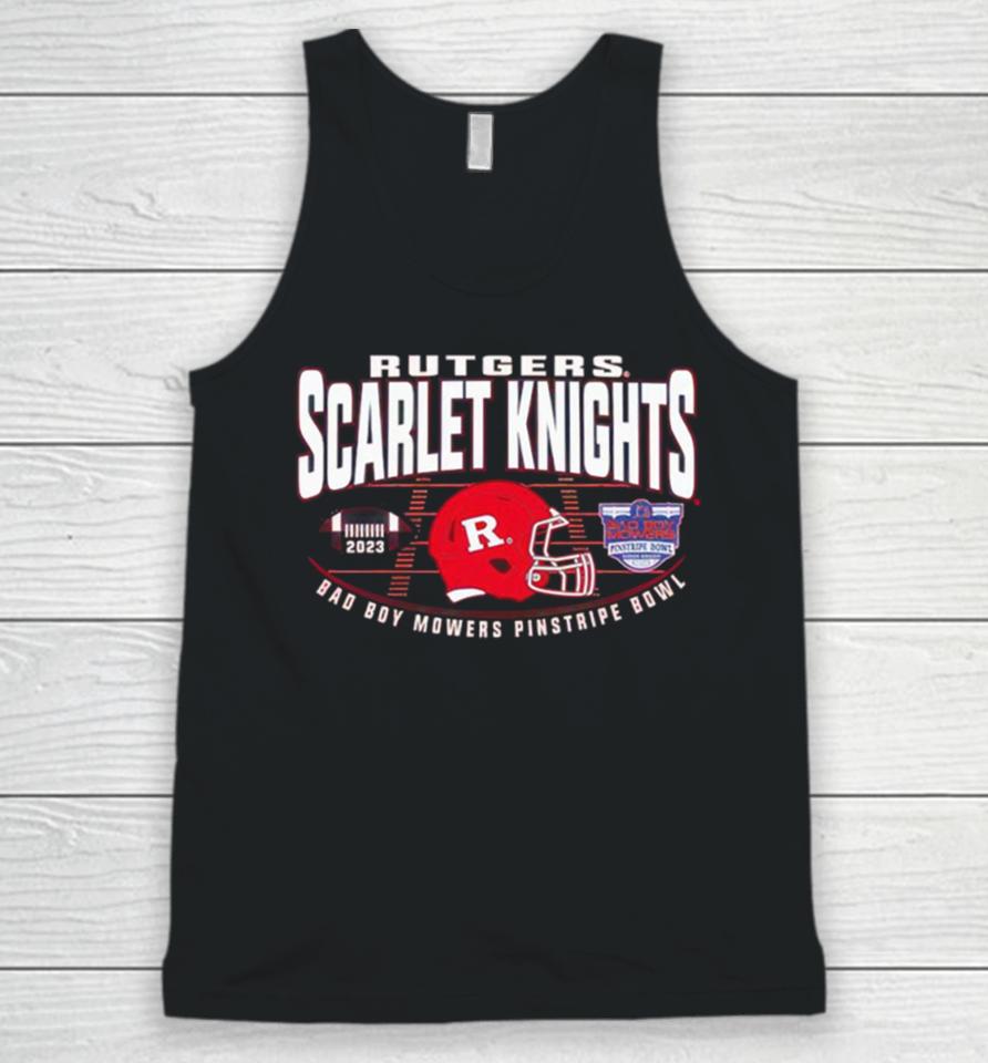 Rutgers Scarlet Knights Football 2023 Bad Boy Mowers Pinstripe Bowl Champions Unisex Tank Top
