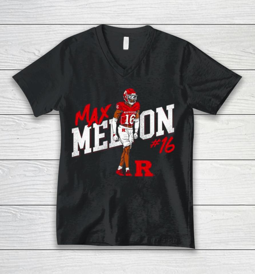 Rutgers Scarlet Knights Max Melton 2023 Ncaa Football Unisex V-Neck T-Shirt