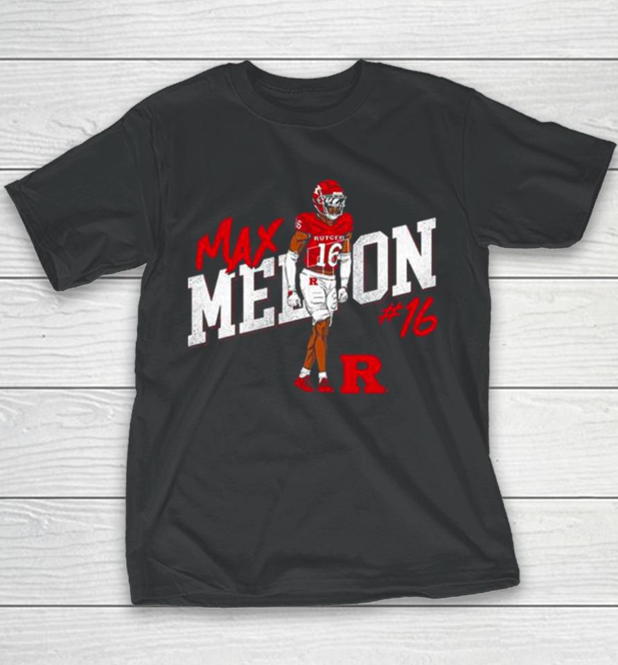Rutgers Scarlet Knights Max Melton 2023 Ncaa Football Youth T-Shirt