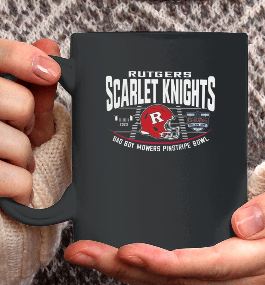 Rutgers Scarlet Knights Red 2023 Bad Boy Mowers Pinstripe Bowl Helmet Coffee Mug