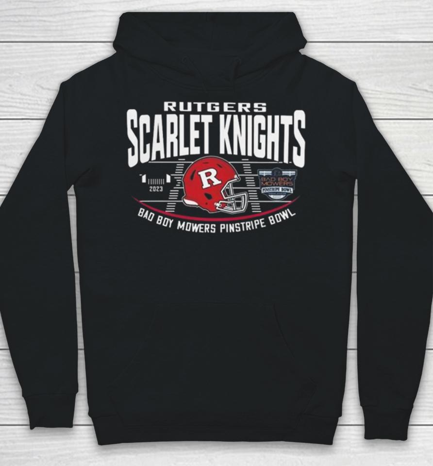 Rutgers Scarlet Knights Red 2023 Bad Boy Mowers Pinstripe Bowl Helmet Hoodie