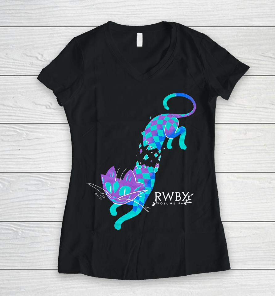 Rwby A Cat Most Curious Women V-Neck T-Shirt