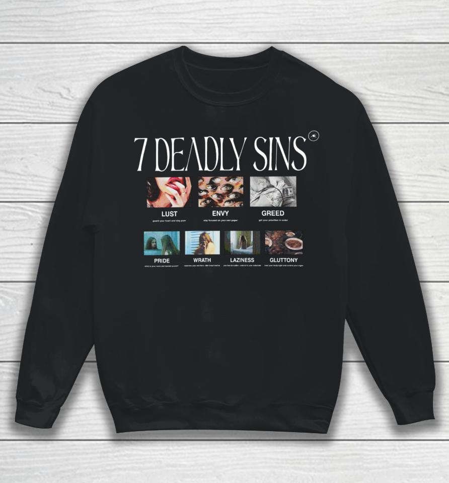 Ryan Clark Wearing 7 Deadly Sins Lust Envy Greed Pride Wrath Laziness Gluttony Sweatshirt