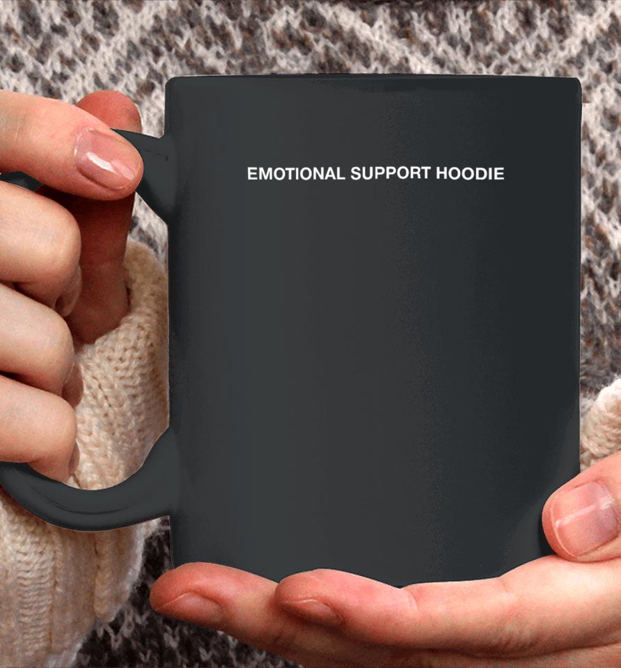 Ryan Clark Wearing Emotional Support Hoodie Coffee Mug