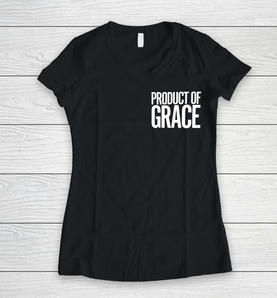 Ryan Clark Wearing Product Of Grace Women V-Neck T-Shirt