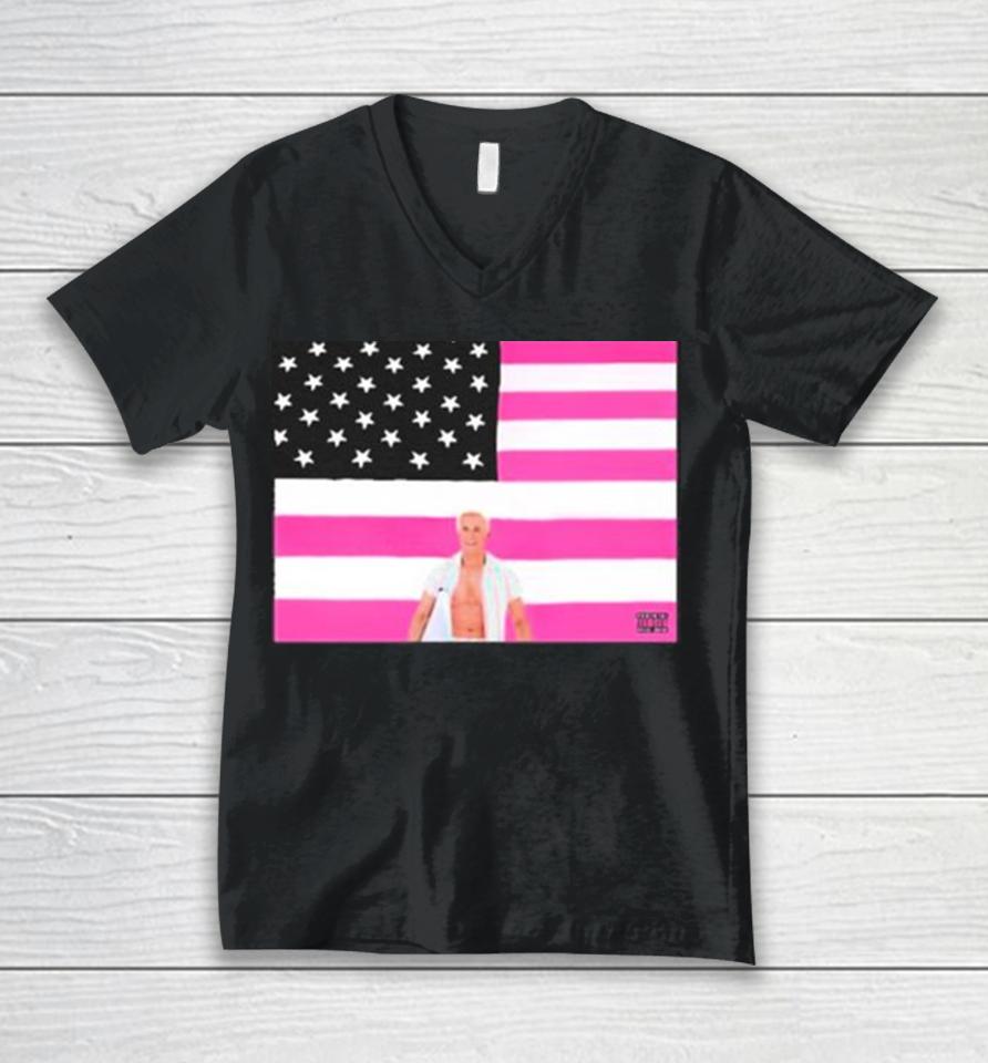 Ryan Gosling Pink Ish Tape Unisex V-Neck T-Shirt