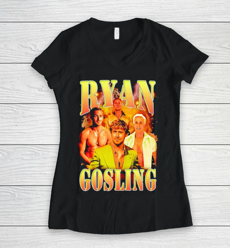 Ryan Gosling Vintage Women V-Neck T-Shirt