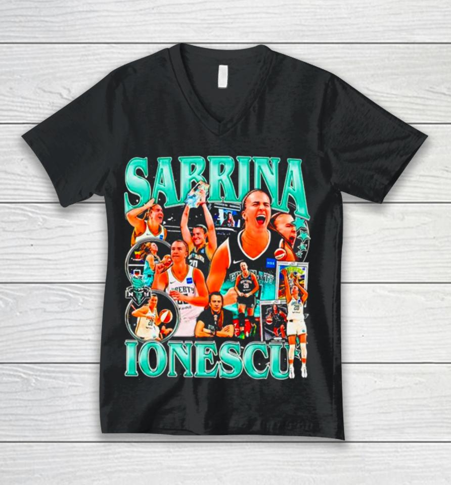 Sabrina Ionescu Wnba New York Liberty Unisex V-Neck T-Shirt