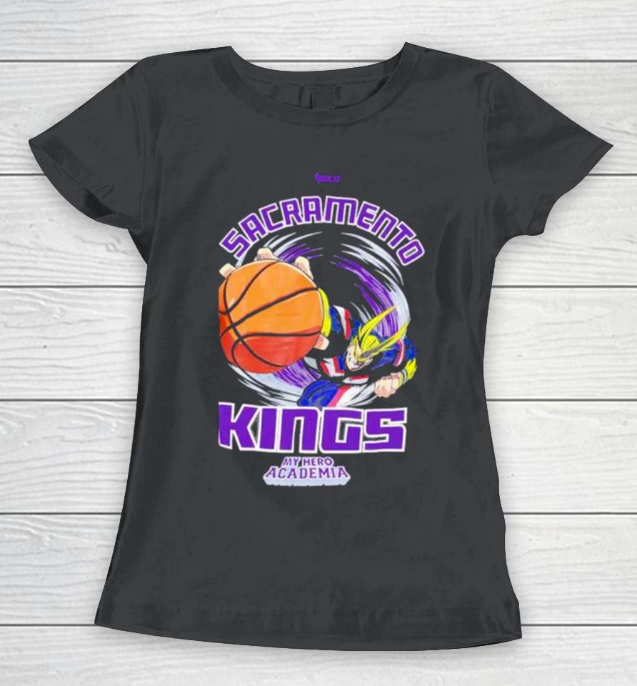 Sacramento Kings Hyperfly Unisex Nba X My Hero Academia All Might Smash Women T-Shirt