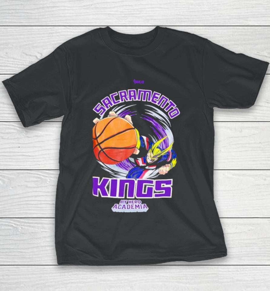 Sacramento Kings Hyperfly Unisex Nba X My Hero Academia All Might Smash Youth T-Shirt