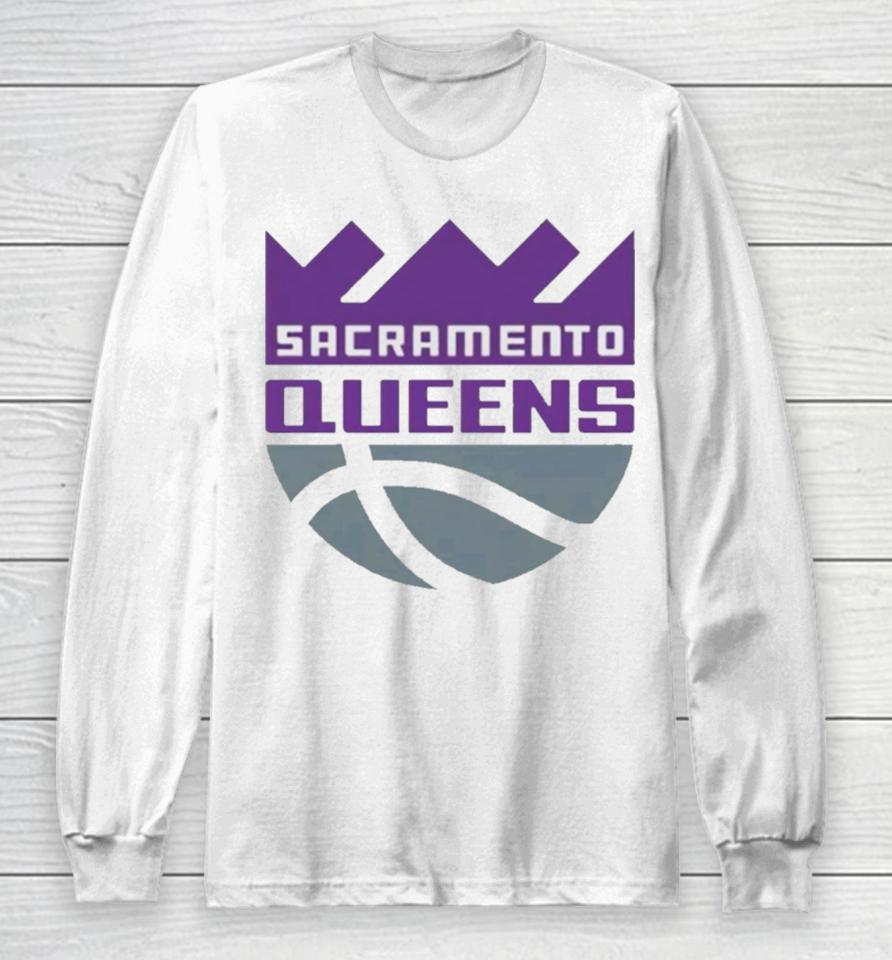 Sacramento Queens Logo Long Sleeve T-Shirt