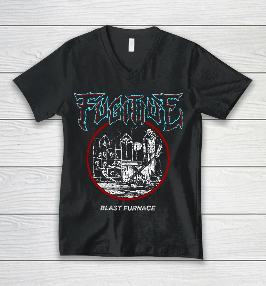 Sacreddeer Fugitive Blast Furnace Unisex V-Neck T-Shirt