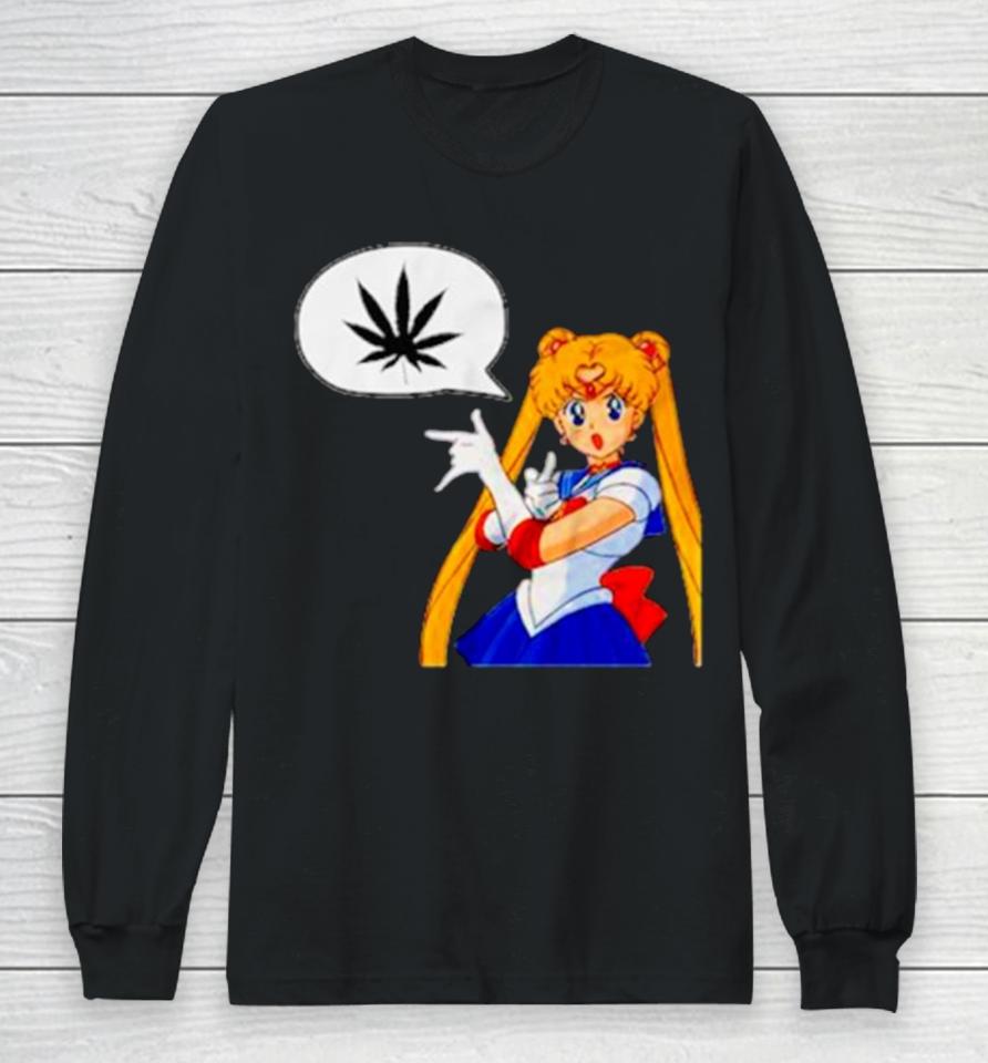 Sailor Moon Marijuana Long Sleeve T-Shirt