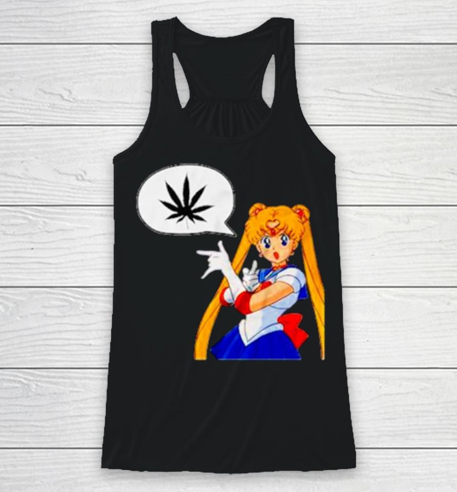 Sailor Moon Marijuana Racerback Tank