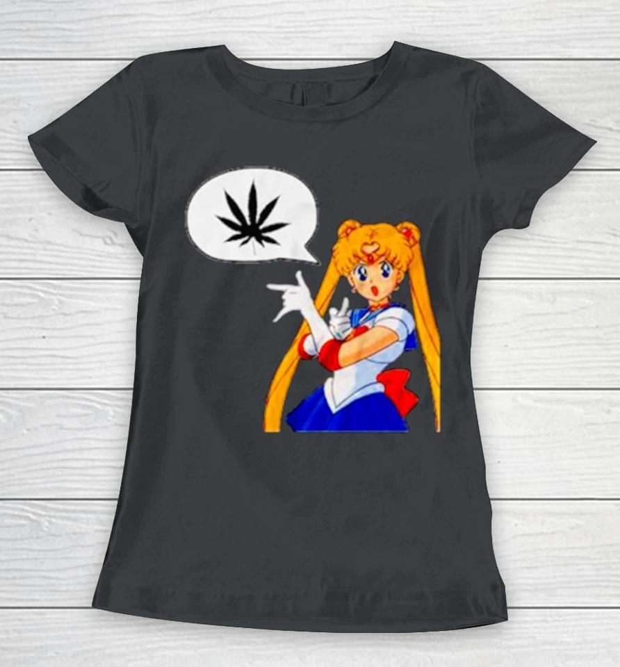 Sailor Moon Marijuana Women T-Shirt