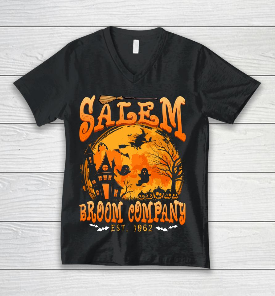 Salem Broom Company Est 1692 Salem They Missed One Witch Unisex V-Neck T-Shirt