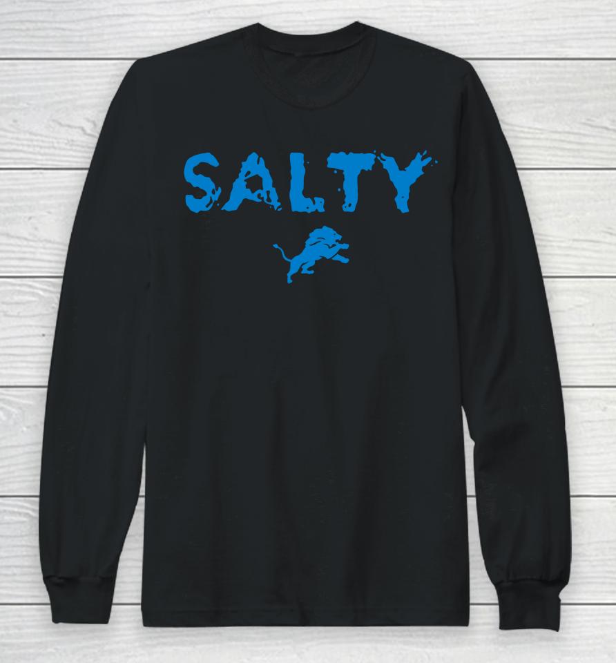 Salty Detroit Lions Jared Goff Long Sleeve T-Shirt